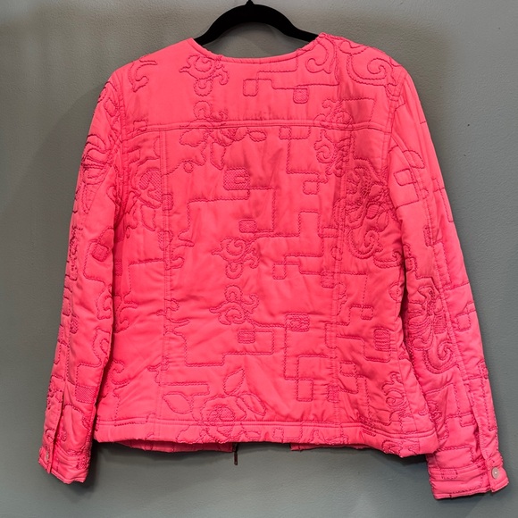 Ruby Rd. Bright Pink Puffer Jacket - Picture 5 of 7